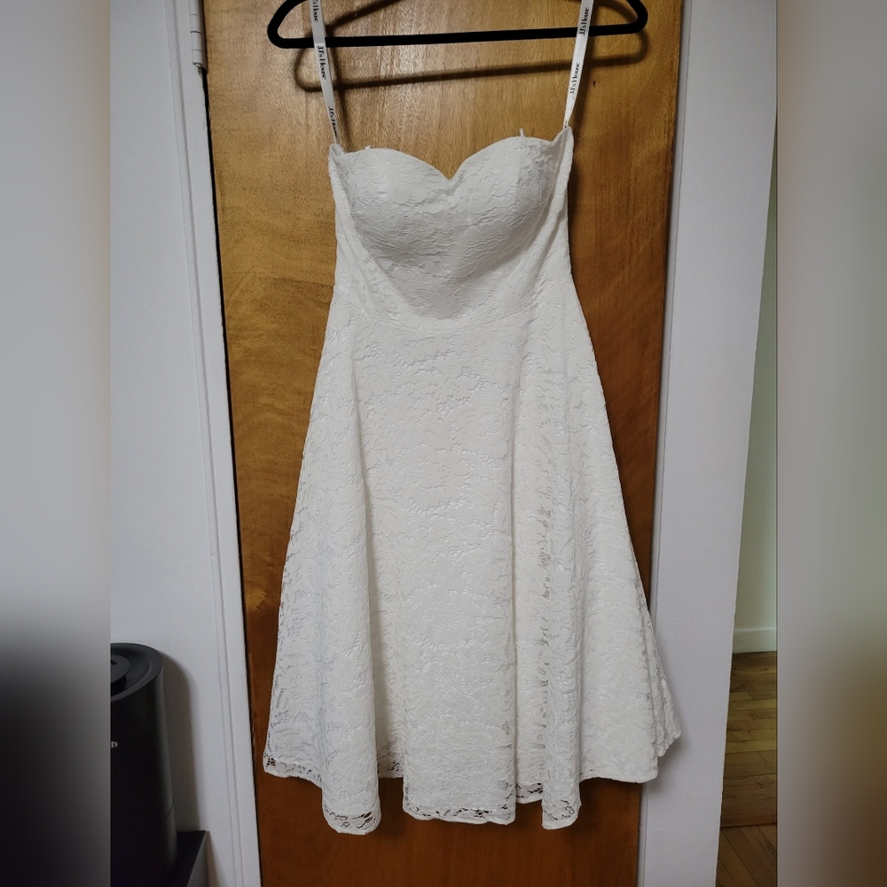 Fluffy white dress
